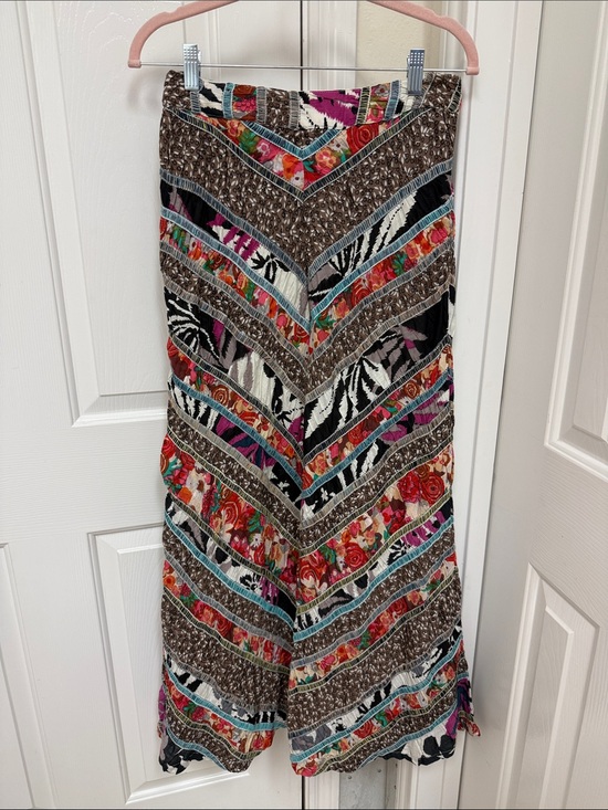 Free People Dresses & Skirts - Free People Boho Chevron Patchwork Wide Leg Pants - Multicolor